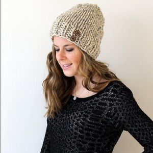 Chunky Knit Beanie Toboggan Hat with Button Accent